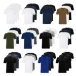 3er Pack BOSS Herren Classic T-Shirts kurzarm Shirts Pure Cotton C-Neck V-Neck für 32,99 Euro