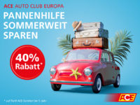 Sommeraktion: 40% Rabatt auf den Tarif ACE COMFORT! - statt 94 Euro für 56,40 Euro