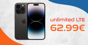 Apple iPhone 14 Pro mit unlimited LT5G für 62,99 Euro monatlich