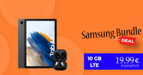 Samsung Galaxy Tab A8 LTE & Galaxy Buds Live mit 10 GB LTE nur 19,99 Euro monatlich