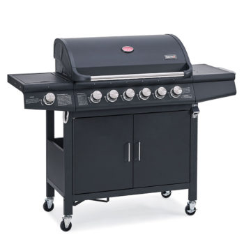 TAINO RED 6+1 Gasgrill BBQ Grill-Wagen Edelstahl Brenner Seitenkocher nur 242,99 Euro