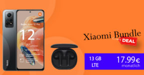 Xiaomi Redmi Note 12 Pro & Xiaomi Redmi Buds 4 Lite mit 30€ Wechselbonus & 13GB LTE nur 17,99 Euro monatlich