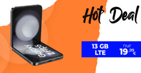 Samsung Galaxy Z Flip5 für einmalig 99,95 Euro mit 13GB LTE nur 19,99 Euro monatlich