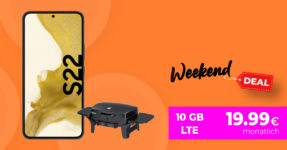 Weekend Deal - Samsung Galaxy S22 & Enders Grill Urban mit 10GB LTE nur 19,99 Euro monatlich