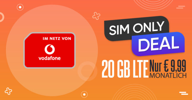 20GB LTE Vodafone Allnet Flat nur 9,99 Euro monatlich