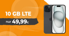 Apple iPhone 15 mit 10GB LTE nur 49,99 Euro monatlich - nur 1 Euro Zuzahlung