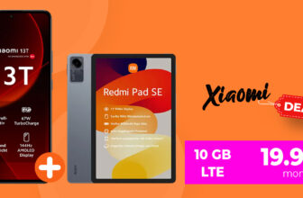 Xiaomi 13T & Redmi Pad SE für einmalig 79,99 Euro mit 10GB LTE nur 19,99 Euro monatlich
