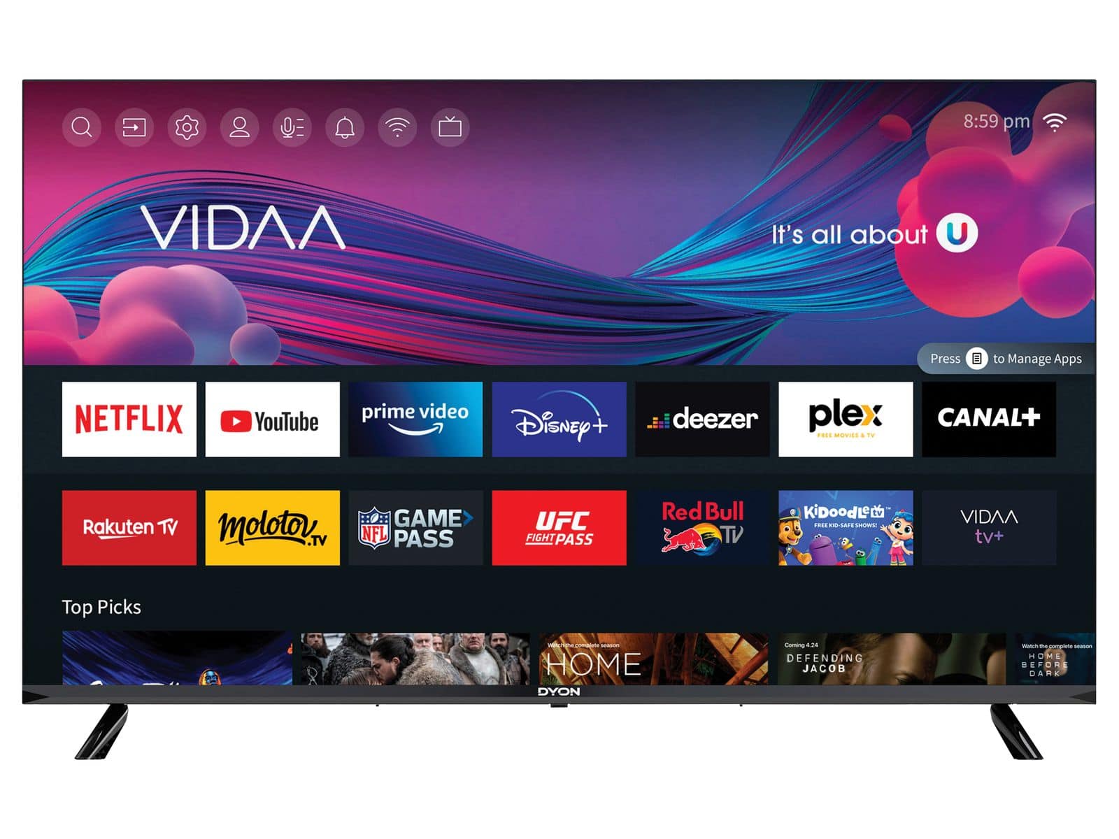 DYON LED-TV Smart 43 VX, 43" (108 cm), EEK: E, FullHD nur 229,95 Euro