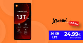 Xiaomi 13T Pro mit 20 GB LTE nur 24,99 Euro monatlich