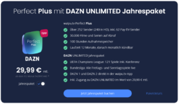 waipu.tv mit DAZN nur 29,99 € monatlich bis zu 300 Euro sparen