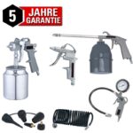 Druckluftzubehör-Set 5-teilig Reifenfüller Farbspühpistole Ausblaspistole nur 13,49 Euro