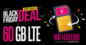 Black Friday Aktion - 60GB LTE Telekom Allnet Flat nur 14,99 Euro monatlich