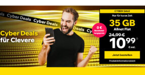 Monatlich kündbar - 10GB LTE nur 5,99 Euro und 35GB LTE nur 10,99 Euro monatlich