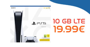 Sony PlayStation 5 Disc Edition PS5 für einmalig 29 Euro mit 10GB LTE nur 19,99 Euro monatlich