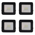 4 x Müller-Licht LED Fluter Außenstrahler John Schwarz IP65 20W 1500lm kaltweiß nur 8,99 Euro