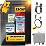 830W / 600W Balkonkraftwerk Upgradebar Photovoltaik Stecker Solaranlage nur 297 Euro