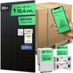 SOLARWAY Solaranlage Komplettset 10,4 kW | Deye 10 kW | Bifazial ohne Montagesystem, App & WiFi (10 kWp, Ohne Halterung) nur 7999,99 Euro