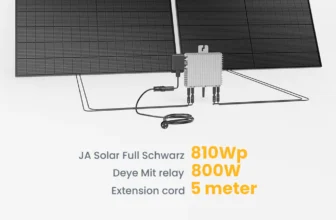 Balkonkraftwerk 810W JASOLAR Full Black Module/ 800W Deye Wechselrichter Komplett Solaranlage bei Abholung nur 239 Euro