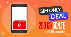 250GB 5GLTE im Vodafone-Netz für nur 29,99 Euro monatlich