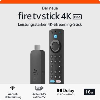 Der neue Amazon Fire TV Stick 4K Max, unterstützt Streaming über Wi-Fi 6E, Ambient-TV für 49 Euro