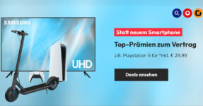 Samsung UHD 4K 55 Zoll Smart TV mit 20GB 5GLTE & 100 Euro Wechselbonus bei Rufnummernmitnahme nur 29,99 Euro monatlich