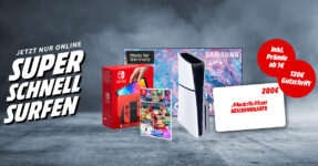 Vodafone GigaZuhause Kabel & DSL Deals mit Prämie – SONY PlayStation®5 Slim Edition – Nintendo Switch (Mario-Edition) – Samsung 50 Zoll TV oder eine Geschenkkarte