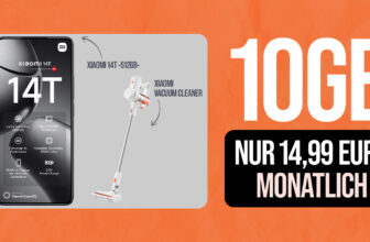 Xiaomi 14T -512GB- & Xiaomi Vacuum Cleaner G20 lite für einmalig 79 Euro (+AG 39.99€) mit 10GB nur 14.99 Euro monatlich