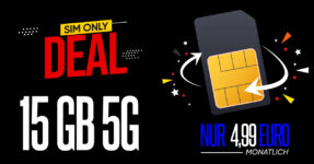 Monatlich kündbar - 15GB nur 4.99 Euro - 30GB nur 6.99 Euro und 60GB nur 9.99 Euro monatlich - 9.99€ Bereitstellungspreis