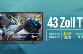 40GB 5G Allnet Flat für 19.99 Euro monatlich – Zugabe Sony 4K Ultra HD TV KD43X75WL