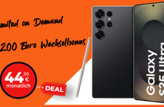 Samsung Galaxy S25 Ultra -1000GB (1TB)- für einmalig 219 Euro (+AG 39.99€) mit o2 Mobile Unlimited on Demand und 200 Euro Wechselbonus bei Rufnummernmitnahme nur 44.99 Euro monatlich