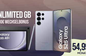 Samsung Galaxy S25 Ultra & Galaxy Tab A9+ Wi-Fi für einmalig 29 Euro (+AG 39.99€) mit unlimited 5G und 100 Euro Wechselbonus bei Rufnummernmitnahme nur 54.99 Euro monatlich