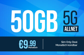 Handyvertrag monatlich kündbar – 50GB 5G Allnet Flat nur 9.99 Euro monatlich – keine Anschlussgebühr