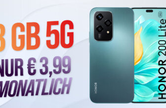Honor 200 Lite -256GB- mit 3GB 5G Allnet Flat nur 3.99 Euro monatlich