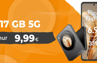 Nubia Flip 5G für einmalig 33 Euro (+AG 39.99€) mit 17GB nur 9.99 Euro monatlich