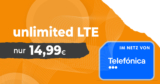 monatlich kündbar – unlimited LTE – bis zu 10 MBits im Download – für nur 14,99 Euro monatlich