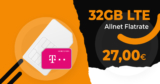 Monatlich kündbar- 32GB LTE für 27 Euro im Telekom Netz – jedes Jahr 5GB mehr