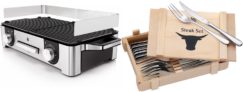 WMF LONO Master Grill + 12tlg Steakbes. Barbecue-Tischgrill cromargan matt für 139 Euro