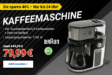 BRAUN, Kaffeemaschine, KF9050 BK, B-Ware nur 79,99 Euro