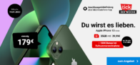 Apple iPhone 13 für einmalig 179 Euro mit 100€ Wechselbonus & 35 GB 5GLTE für nur 39,99 Euro monatlich