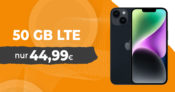Apple iPhone 14 für einmalig 119 Euro mit 50€ Wechselbonus & 50GB LTE nur 44,99 Euro monatlich