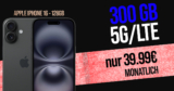 Apple iPhone 16 für einmalig 49 Euro (+AG 39.99€) mit 300GB und 200 Euro Wechselbonus bei Rufnummernmitnahme nur 39.99 Euro monatlich
