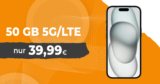 Apple iPhone 15 für einmalig 99,95 Euro mit 50GB 5G/LTE nur 39,99 Euro monatlich