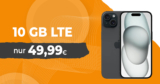 Apple iPhone 15 mit 10GB LTE nur 49,99 Euro monatlich – nur 1 Euro Zuzahlung