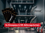 5 CinemaxX Tickets und 5 Euro Aktionsguthaben für nur 29,95 Euro