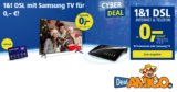 Cyber Deal bei 1&1 DSL – 10 Freimonate oder Samsung TV gratis