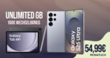 Samsung Galaxy S25 Ultra & Galaxy Tab A9+ Wi-Fi für einmalig 29 Euro (+AG 39.99€) mit unlimited 5G und 100 Euro Wechselbonus bei Rufnummernmitnahme nur 54.99 Euro monatlich