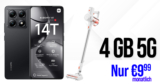 Xiaomi 14T -512GB- & Vacuum Cleaner G20 lite für einmalig 49 Euro (+AG 39.99€) mit 4GB nur 9.99 Euro monatlich