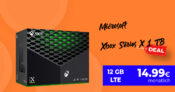 Microsoft Xbox Series X 1 TB für einmalig 33 Euro mit 12GB LTE nur 14,99 Euro monatlich