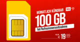 Monatlich kündbar im Vodafone Netz – 100GB 5G Allnet Flat bei Rufnummernmitnahme nur 19.99 Euro monatlich