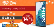 Samsung Galaxy S20 FE 5G mit 5 GB LTE nur 14,99€ monatlich